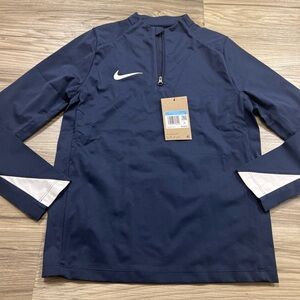 Nike Strike 24 Drill Top 1/4 Zip Pullover Navy Blue Boys Medium FD7591-455 $105
